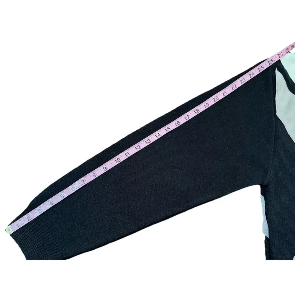Peletti‎ Hip-Hop Cosby Geometric Colorblock Dad Sweater Sz XLVtg